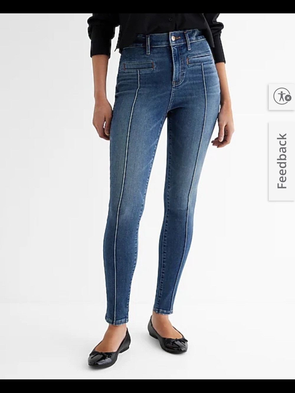 Express High Rise Super Stretch Front-Seam Skinny Jeans